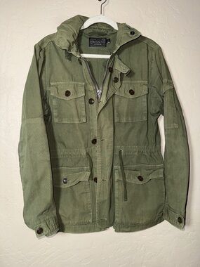 J. Crew army green vintage utility pocket jacket men’s size small